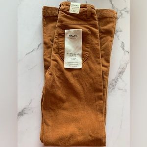 NWT Rolla’s East Coast Flare Tan Corduroy Jeans size 25